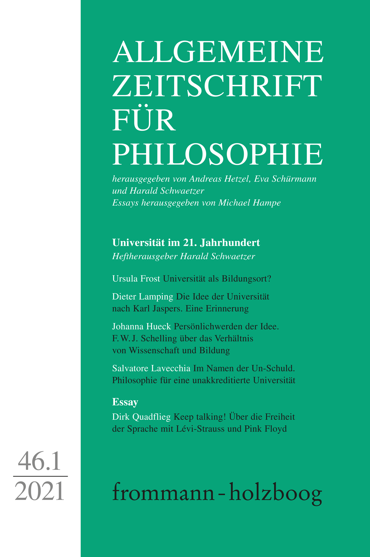 Allgemeine Zeitschrift für Philosophie Jahrgang 2021, Heft 46.13